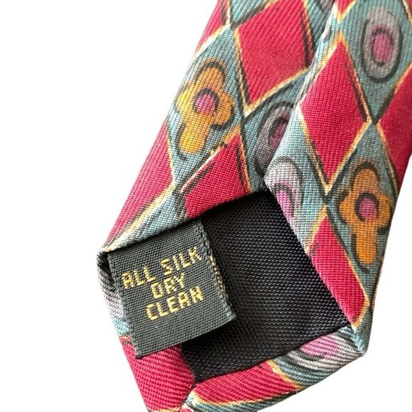 Pre Owned Men’s Colours by Alexander Julian Tie Neck Tie Necktie All Silk - Picture 4 of 5